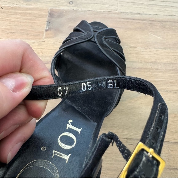 Dior Vintage Peep Toe Tortoise Shell Heels Size 37.5 - Picture 15 of 16